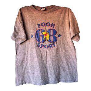Vintage Pooh Bear T Shirt Mid To Late 90s One Size Large Disney Tee Gray